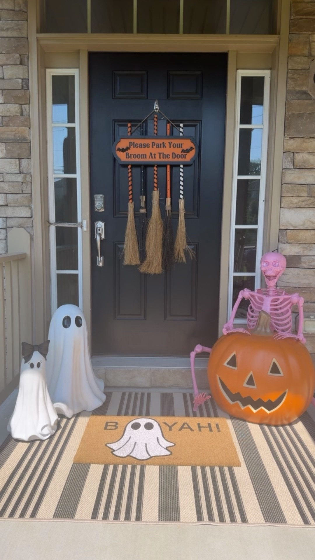 Halloween porch !! I love making Halloween and fall festive and fun!!!! The pink skeleton is adorable and her eyes light up !!! 

Items are from Walmart , Amazon, at home and wegmans

#LTKSeasonal #LTKHome #LTKmomlife