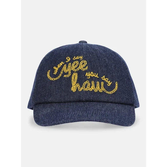 Kacey Lee Women's Twill Dad Hat, Denim | Walmart (US)