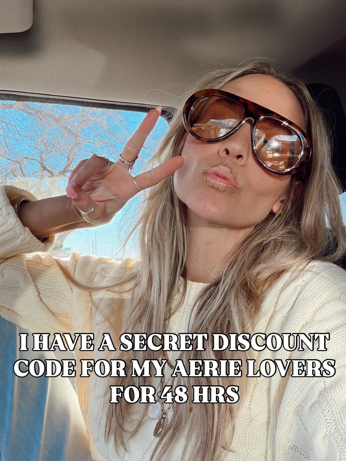 Yes code LTKAERIE20 at checkout to save!!!! 

Wearing size s in my pants, sweatshirts. 
I always size up to M in my swimsuits. 

#LTKootd #LTKgrwm #LTKxAerie