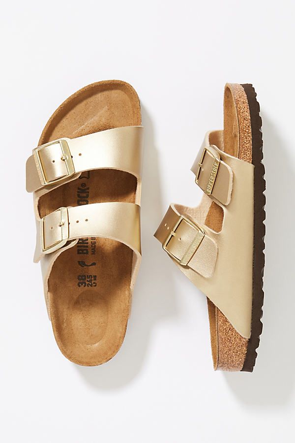 Birkenstock Arizona Sandals By Birkenstock in Gold Size 38 | Anthropologie (US)