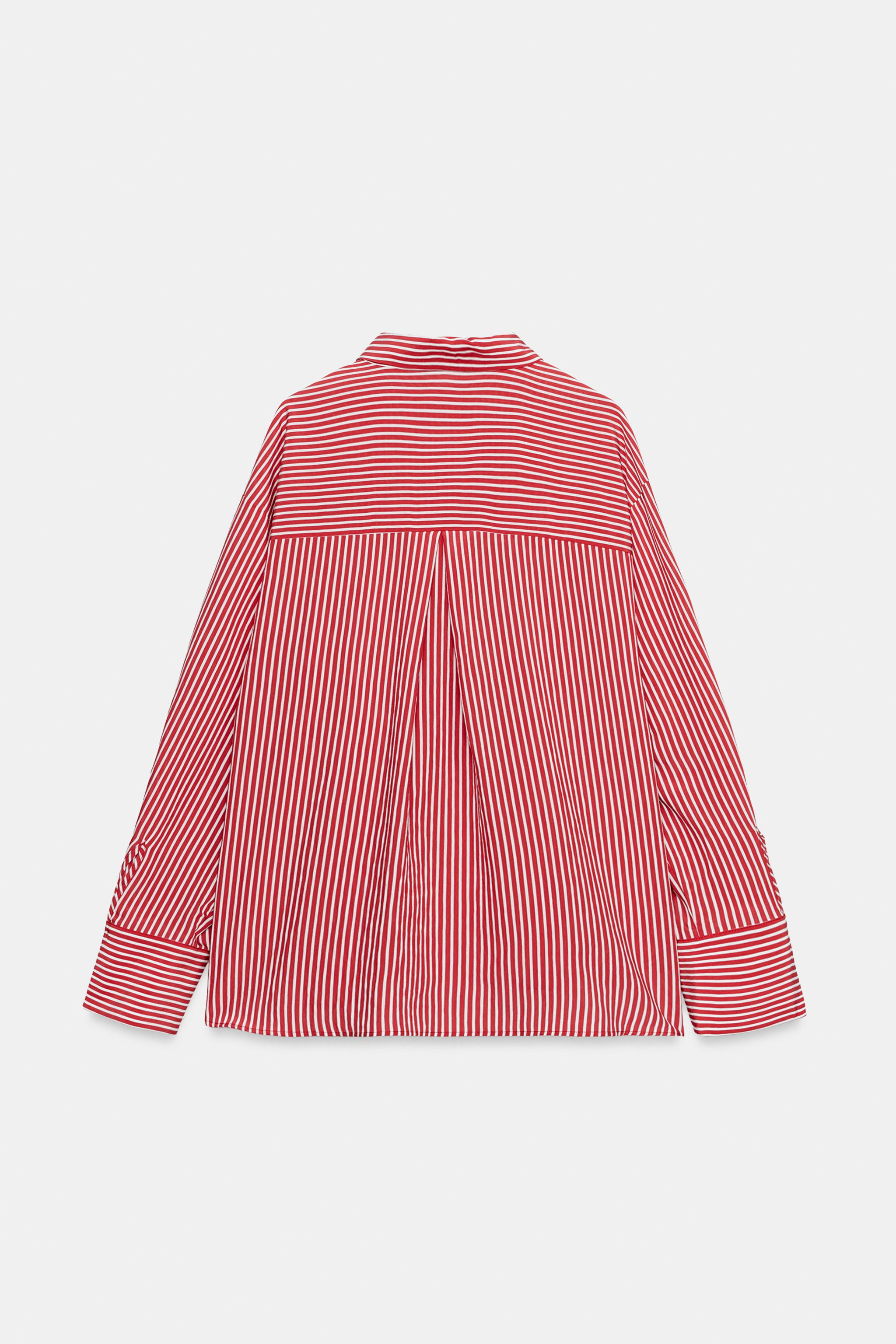 STRIPED SHIRT WITH CONTRAST CUFFS | Zara UK