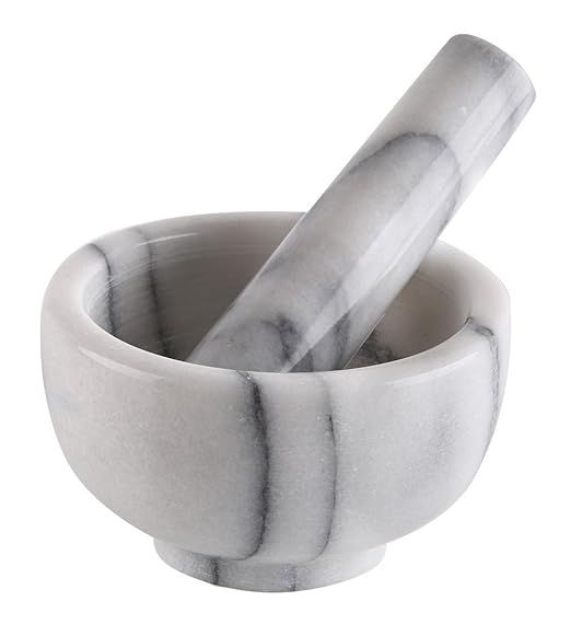 Greenco Mortar and Pestle Set, White Marble Stone Mortar and Pestle Grinding Bowl, Small 3.75 Inc... | Amazon (US)