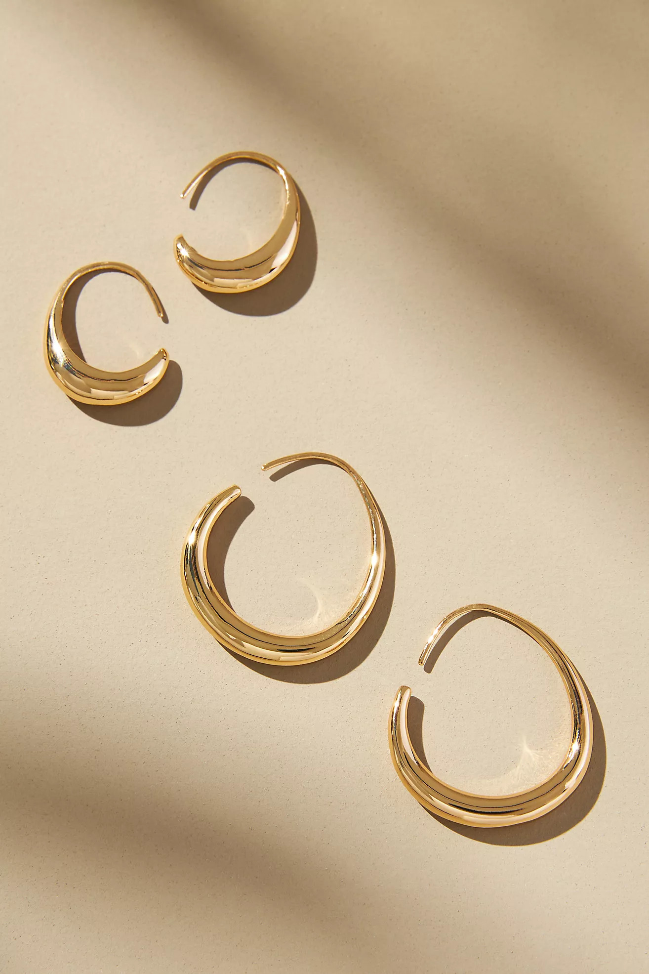 Set of Two Molten Hoop Earrings | Anthropologie (US)