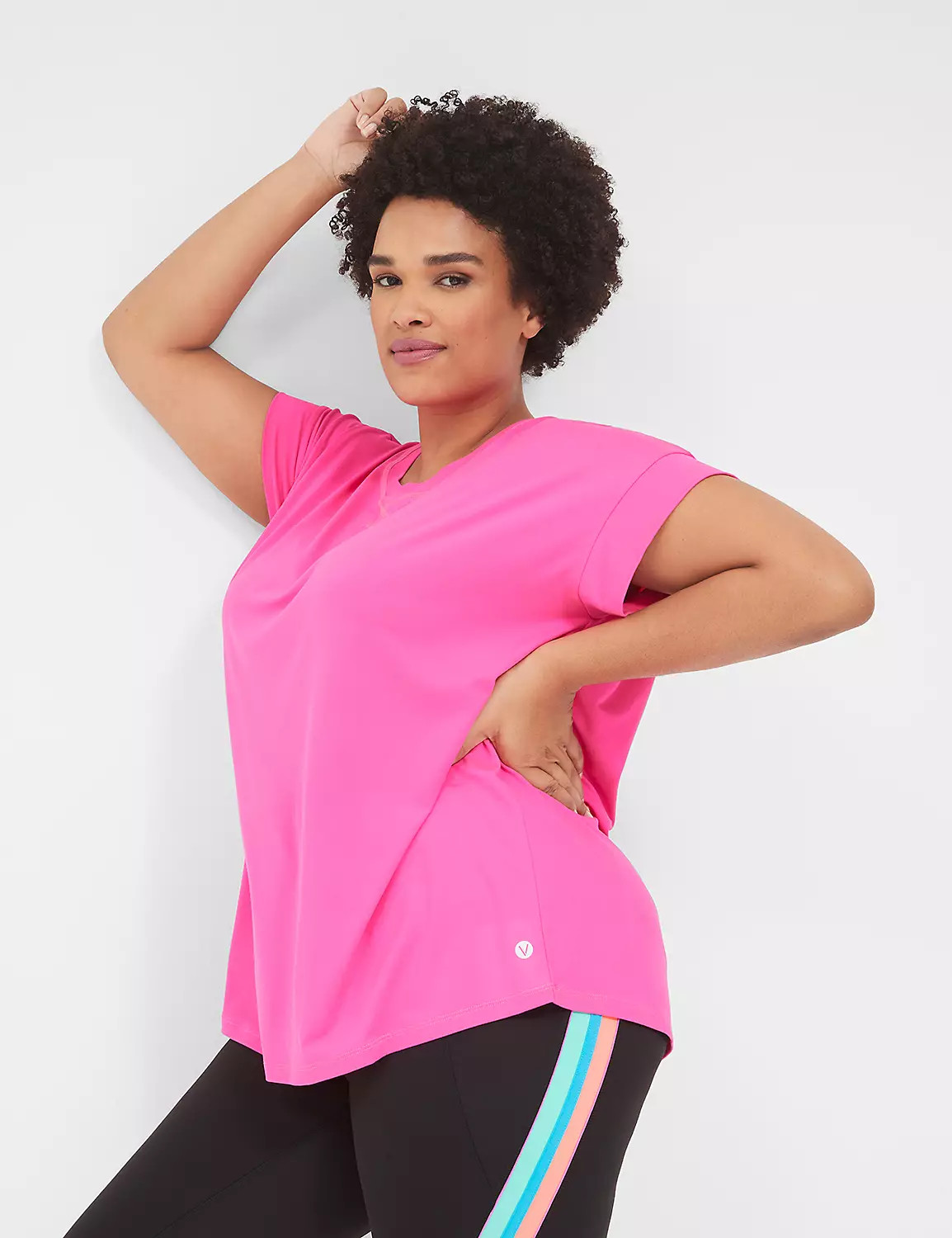 LIVI Soft Crew-Neck Recycled Tee | LaneBryant | Lane Bryant (US)