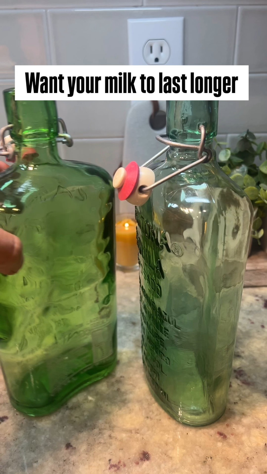 Glass milk container 

#LTKHome