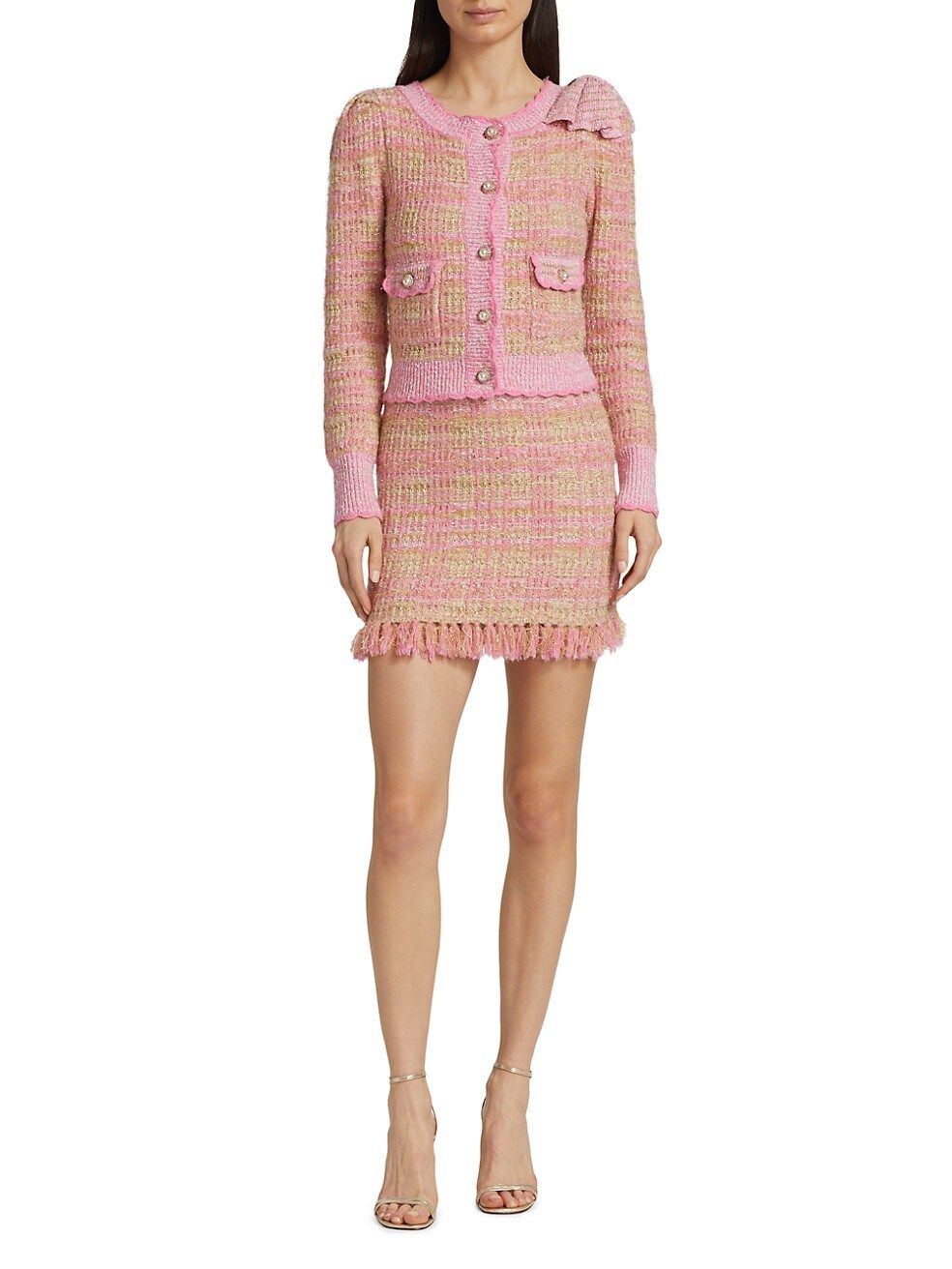 Balsam Fringed Tweed Mini Skirt | Saks Fifth Avenue