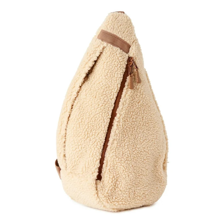 No Boundaries Women's Hands Free Zip Sling Bag Natural - Walmart.com | Walmart (US)