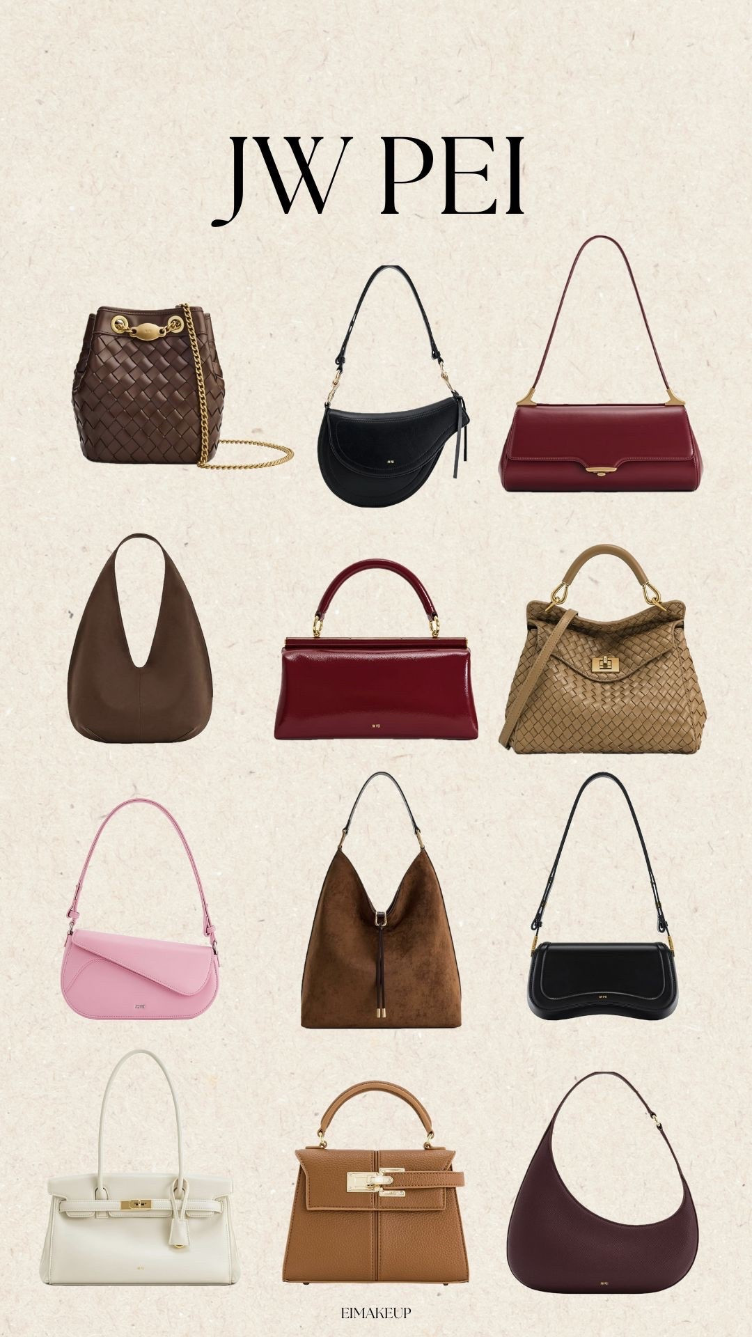 JW Pei handbags are the perfect example of luxury style without the luxury price tag. The quality is seriously impressive, from the structured designs and durable materials to the thoughtful details that make each bag feel polished and well-made!!