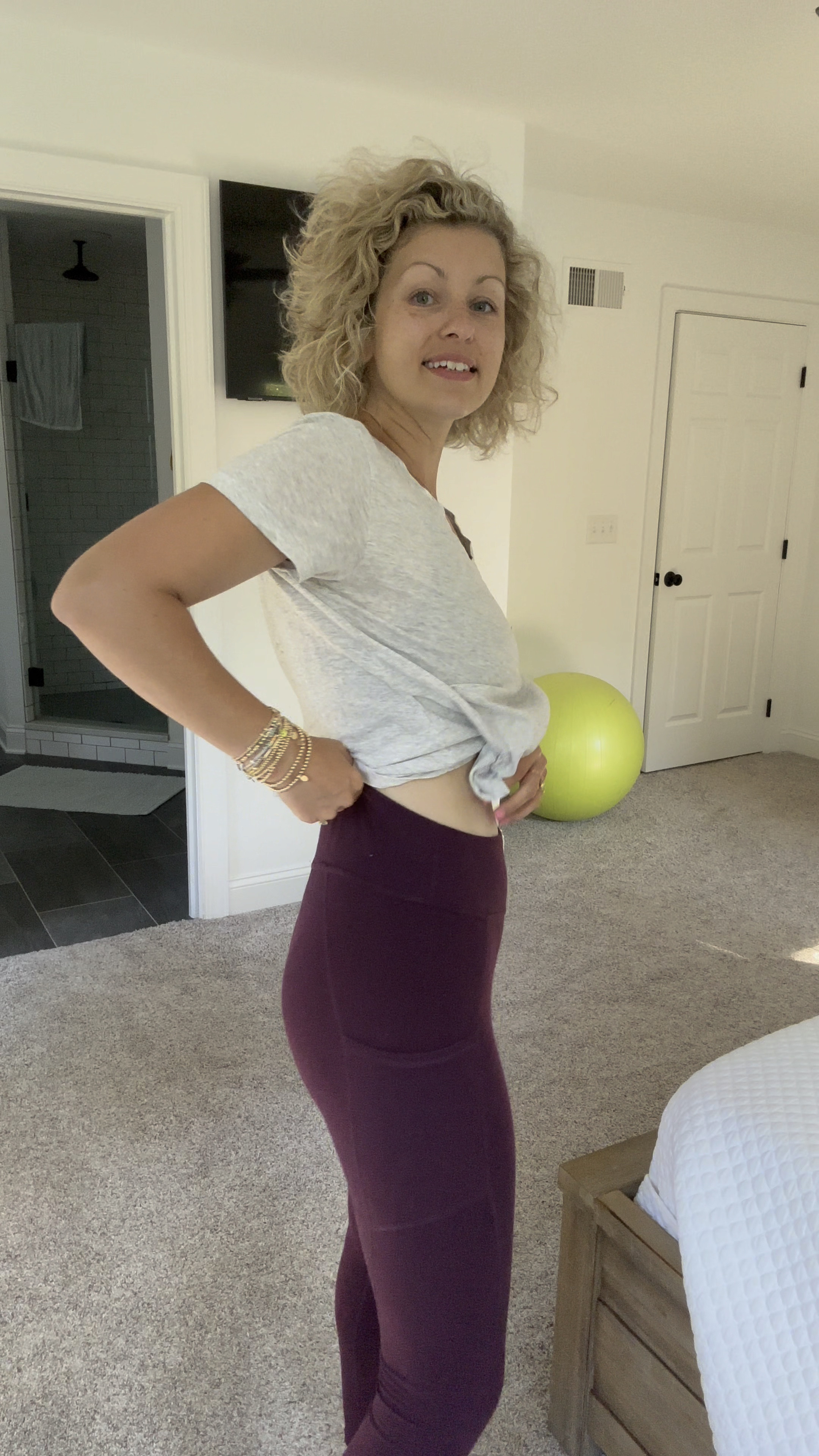 Organic cotton leggings that are TTS, high waisted and don’t fall down 👏🏼👏🏼 nice thicker material and phone pocket  

#LTKFindsUnder50