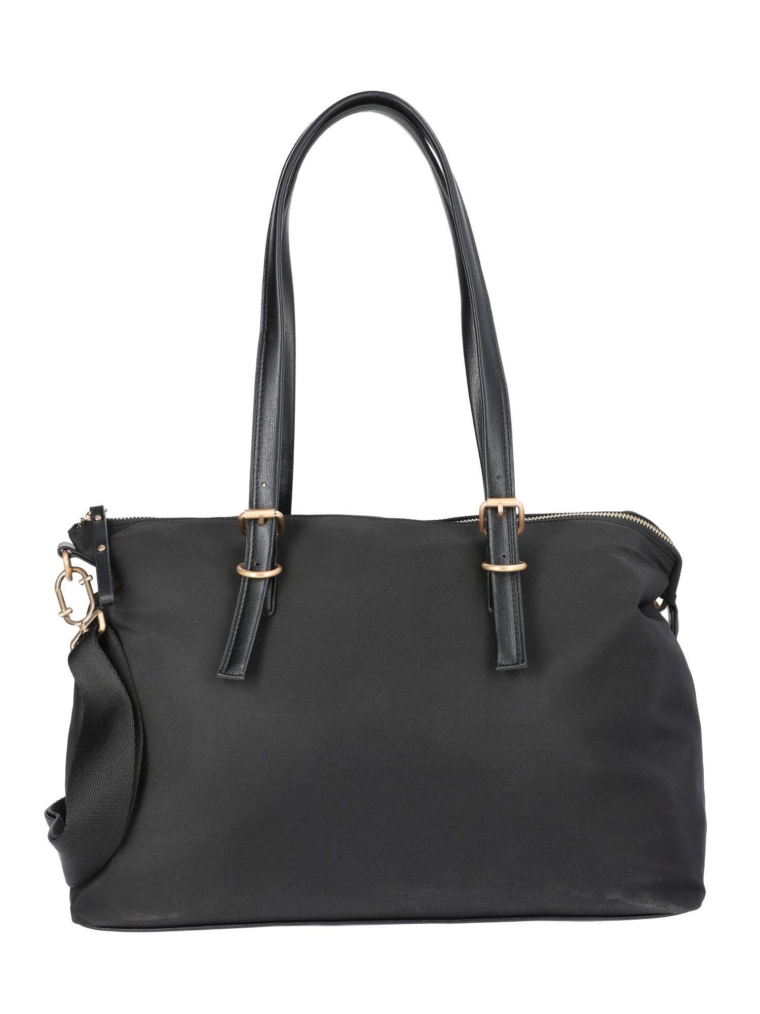Time and Tru Women's Becca Large Tote Bag, Black | Walmart (US)