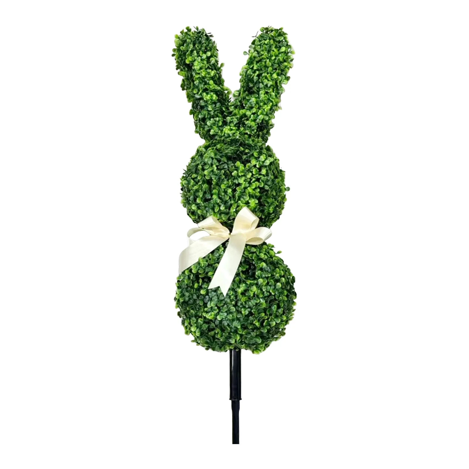 Decorr Bunny Topiary, 27.55" Boxwood Bunny Topiary with Bow Bunny Topiary Outdoor, Easter Decorat... | Walmart (US)