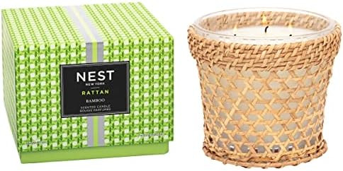 NEST New York Bamboo Decorative Rattan Scented 3-Wick Candle, 21 Ounces | Amazon (US)