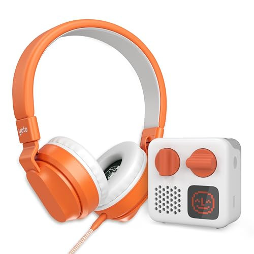 YOTO Mini (2024 Edition) + Wired Headphones Bundle - All-in-1 Travel Device for Stories Music Podcast Radio White Noise Ok-to-Wake Alarm Clock, Use as Speaker or Quiet Listening | Amazon (US)