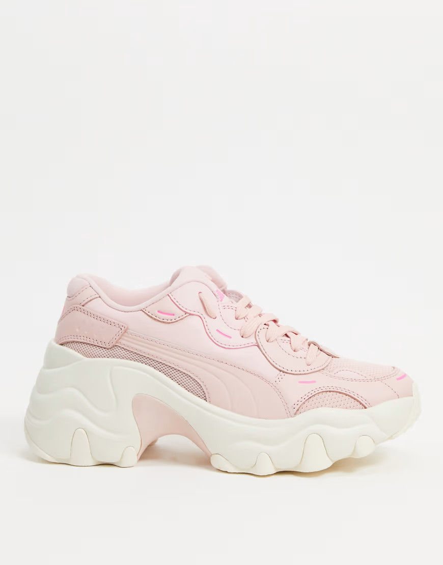 Puma Pulsar Wedge sneakers in pastel pink | ASOS (Global)