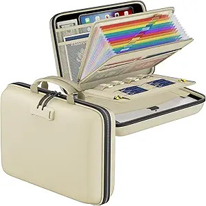 DocSafe Fireproof File Organizer with Lock, Hard-Shell Case Fireproof Document Box with 13 Pocket... | Amazon (US)