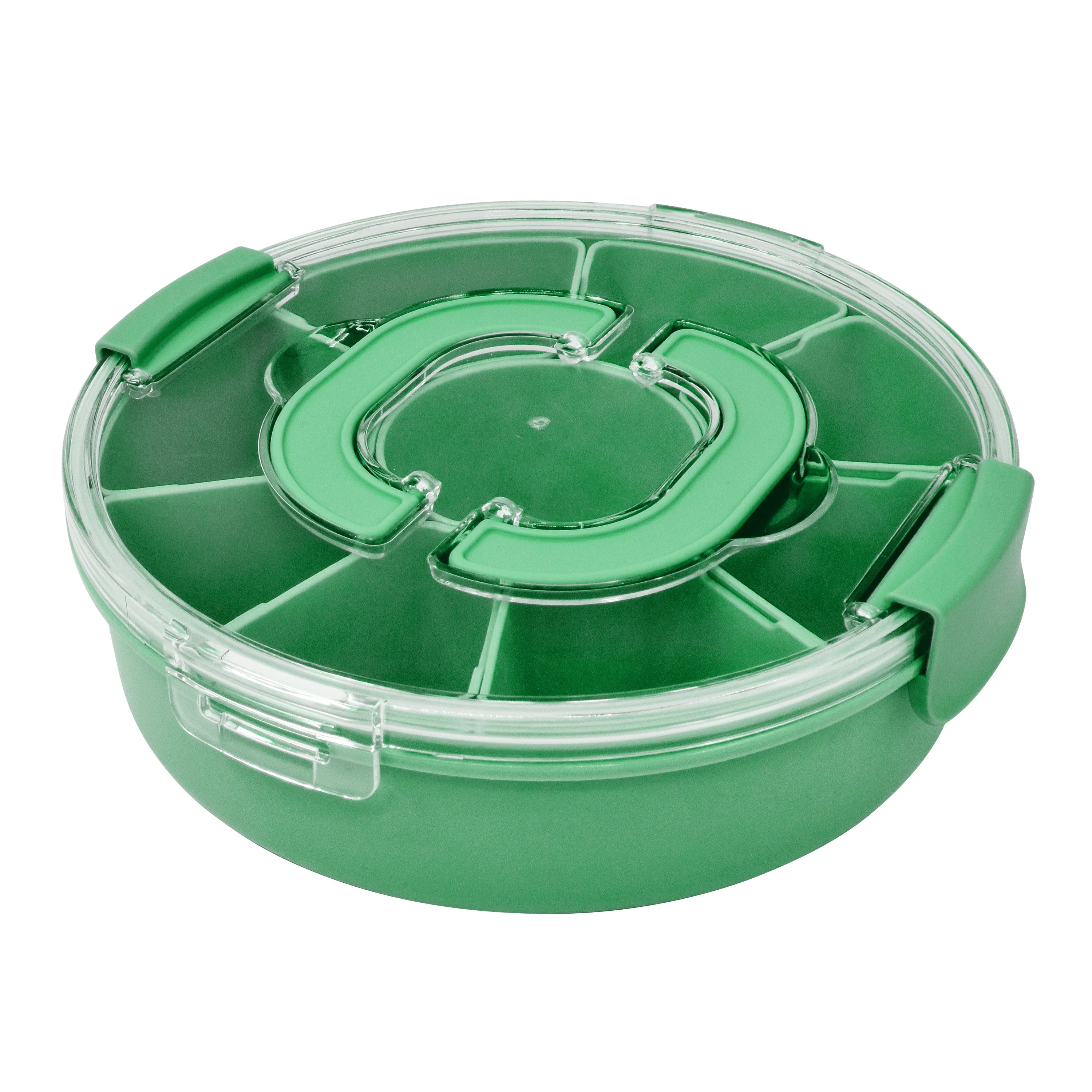 Mainstays Plastic Round Food Storage Snack Container, Green, 11 Pieces | Walmart (US)