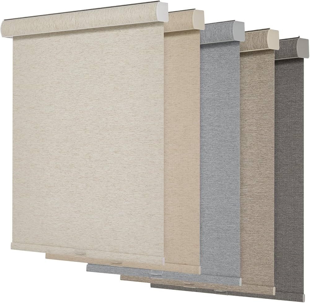 Persilux Blackout Roller Shades for Windows,Cordless,Linen Fabric,Roller Blinds,Thermal Insulated... | Amazon (US)