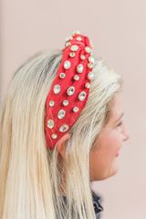 Ribbon Red | Velvet Headband | Victoria Dunn 