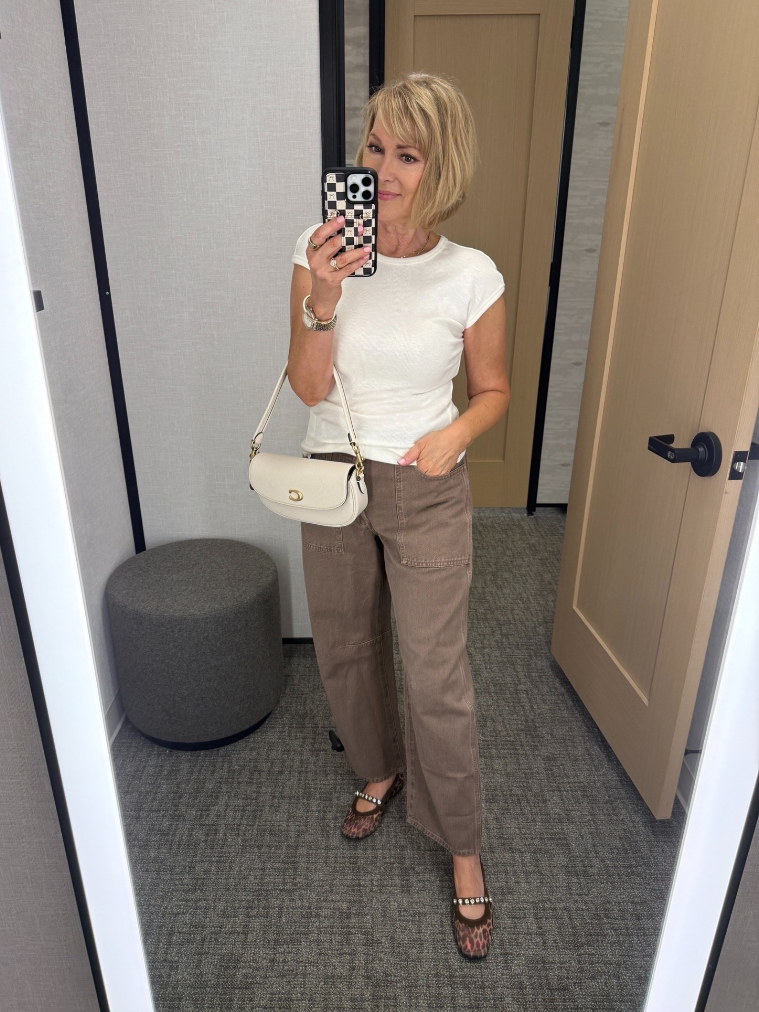 Not usually a fan of barrel Jeans but these are the exception. SUPER cute and flattering. This ribbed tee will
be in constant rotation all summer and fall too.

#LTKootd #LTKOver40 #LTKSaleAlert