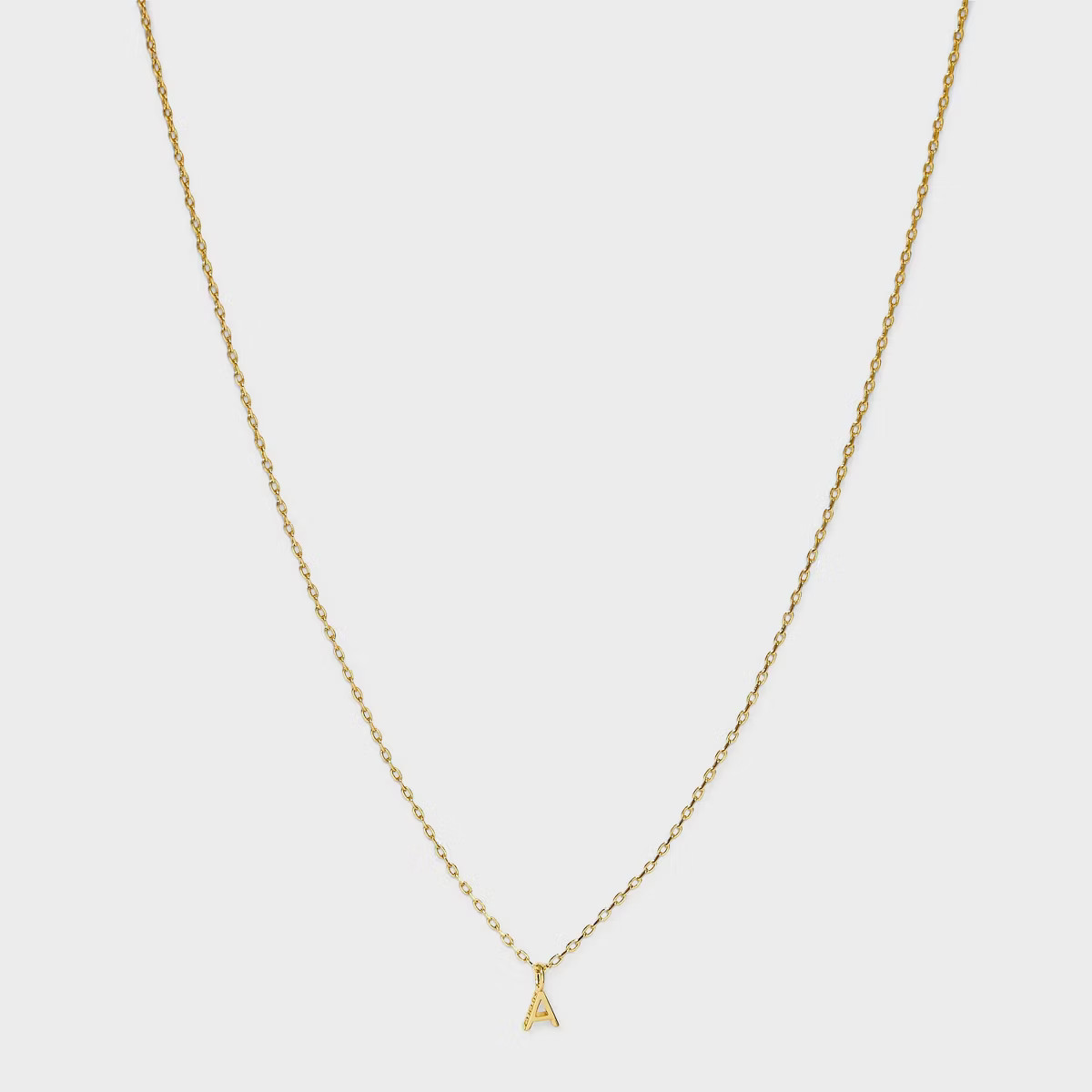 14K Gold Plated Small Polished Initial Pendant Necklace - A New Day™ Gold | Target