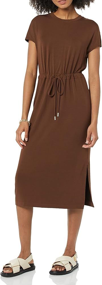 Amazon Aware Women's Modal Dropped Shoulder Midi Dress | Amazon (US)