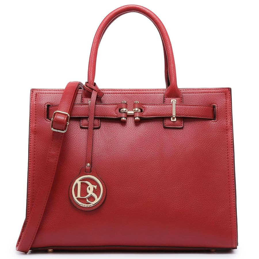 Dasein Women Satchel Purses Handbags Belted Top-handle Work Tote Shoulder Bags with Long Strap | Amazon (US)