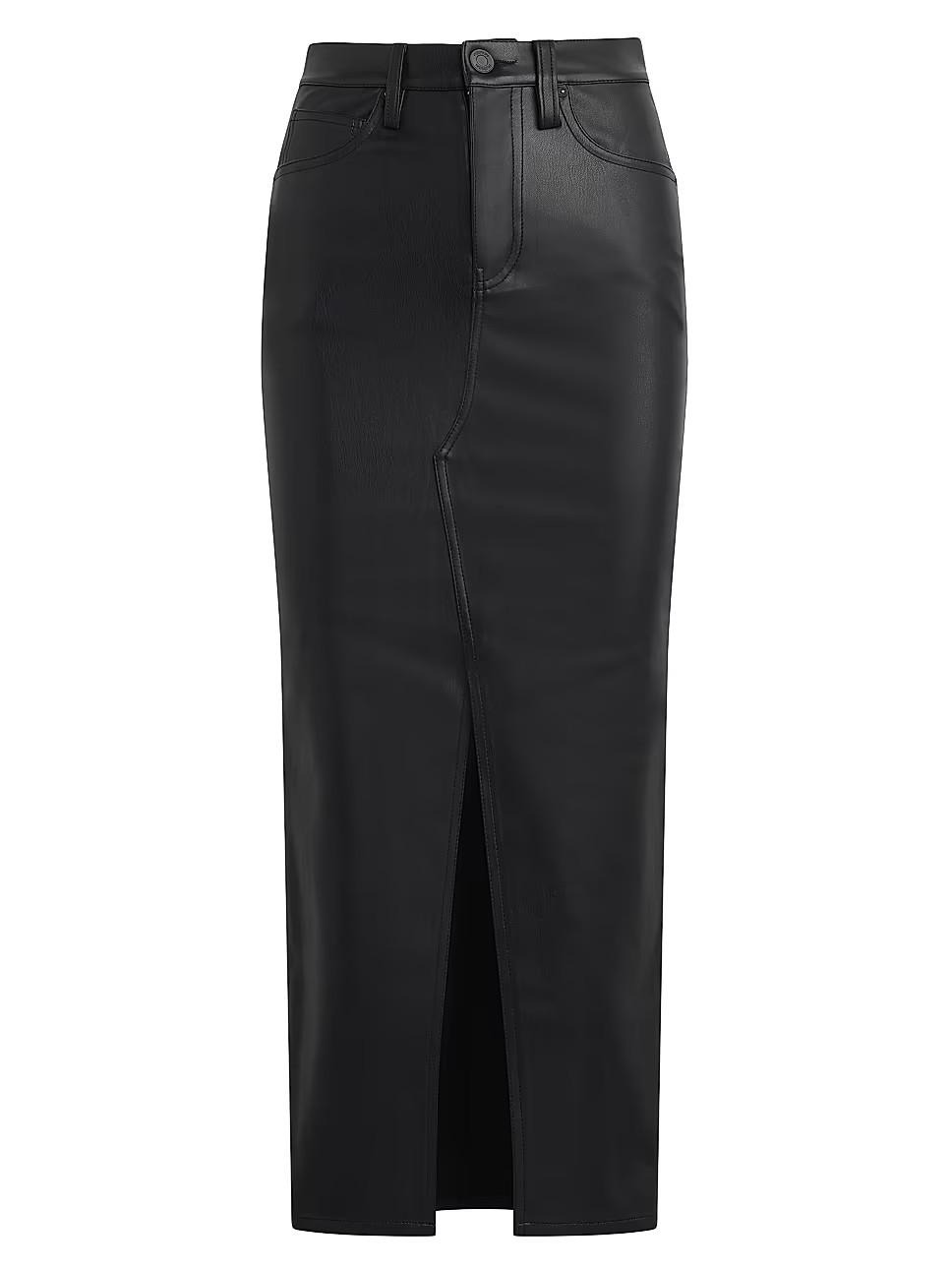 Faux Leather Five-Pocket Midi-Skirt | Saks Fifth Avenue