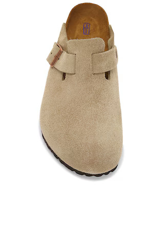 BIRKENSTOCK Boston Soft Footbed in Taupe from Revolve.com | Revolve Clothing (Global)