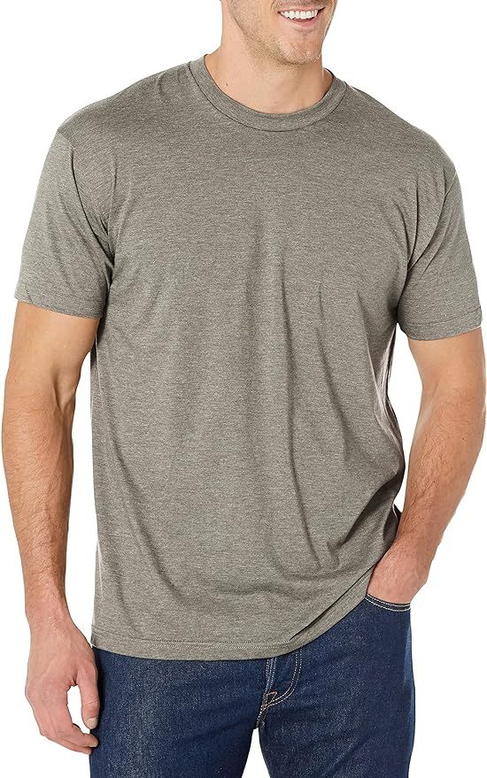 American Apparel Men's 50/50 Crewneck Short Sleeve Ringer T-Shirt | Amazon (US)