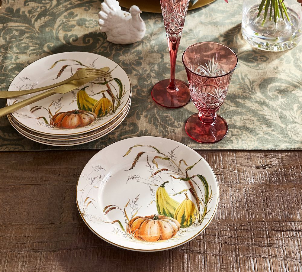 Bedford Harvest Gourd Stoneware Salad Plates - Set of 4 | Pottery Barn (US)