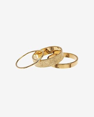 Sterling Forever Set of 3 Textured Stack Rings | Express