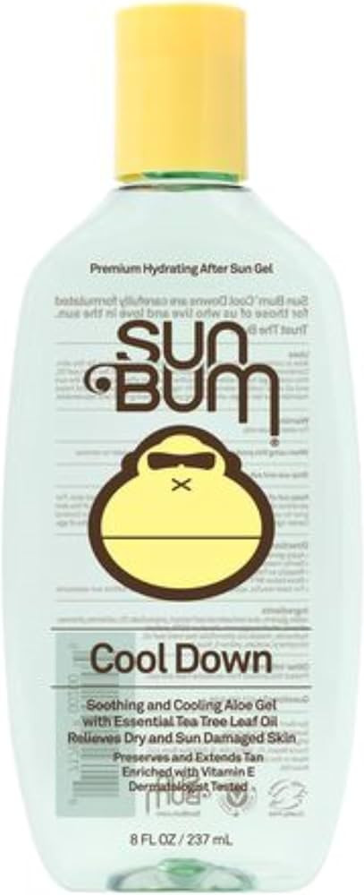 Sun Bum Cool Down Aloe Vera Gel - Vegan After Sun Care to Soothe and Hydrate Sunburn - 8 oz | Amazon (US)