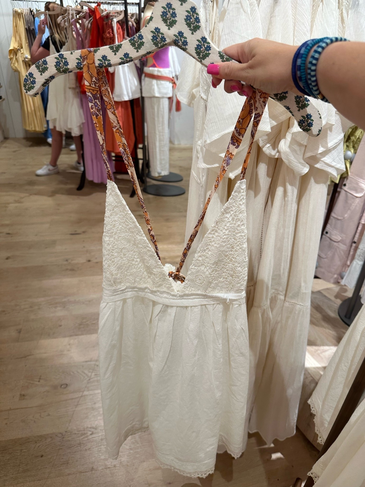 This white dress with lace trim & floral straps from free people is SO CUTE! this is perfect for summer! It ranges from sizes XS-XL & is on sale for $119!

#LTKSaleAlert #LTKMidsize #LTKPetite