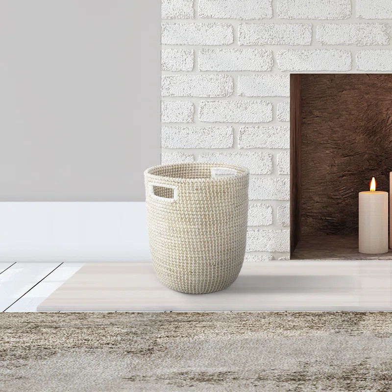 Stinson Beach Round Natural Seagrass Basket | Wayfair North America