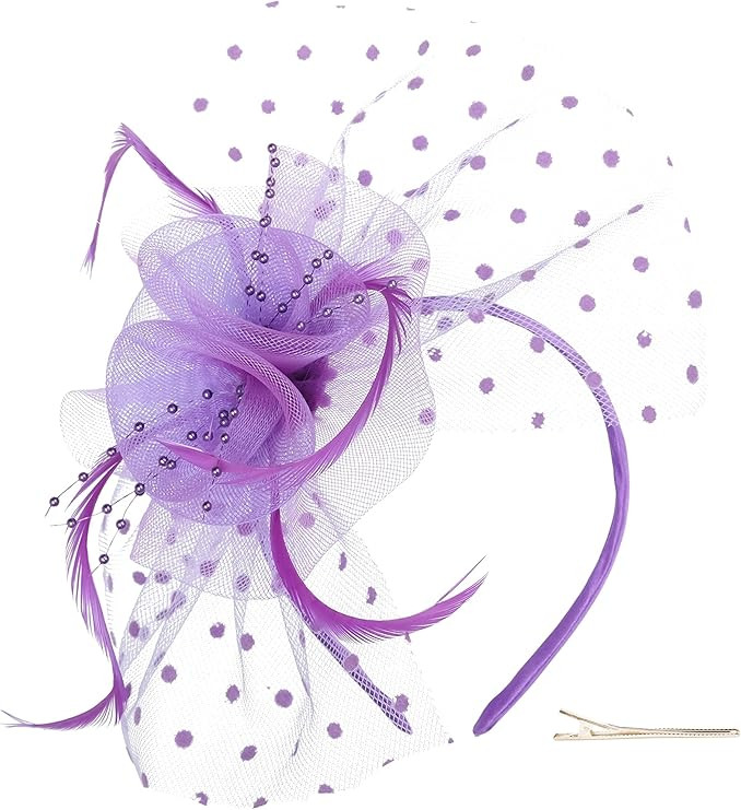 Fascinators Hat for Women Tea Party Headband Kentucky Derby Wedding Cocktail Flower Mesh Feathers... | Amazon (US)