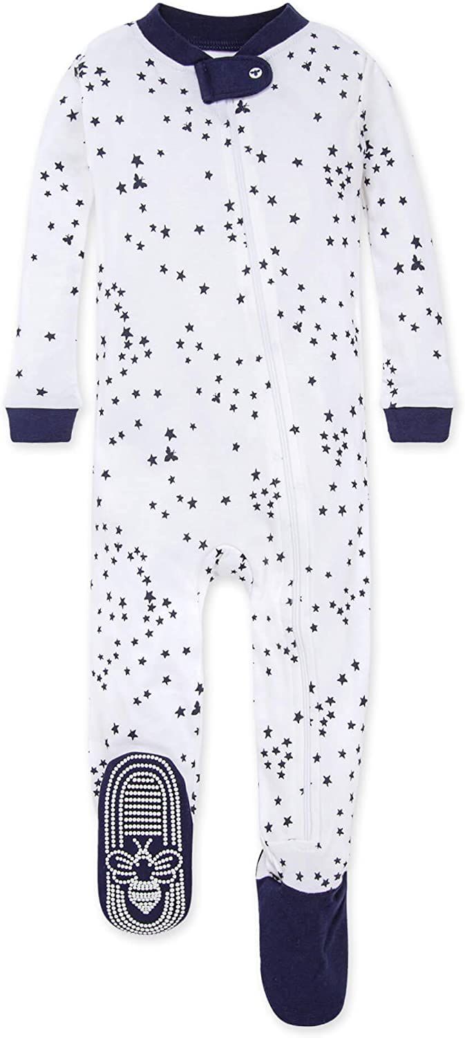 Burt's Bees Baby Baby Boys Sleeper Pajamas, Zip-Front Non-Slip Footie PJs, Organic Cotton | Amazon (US)