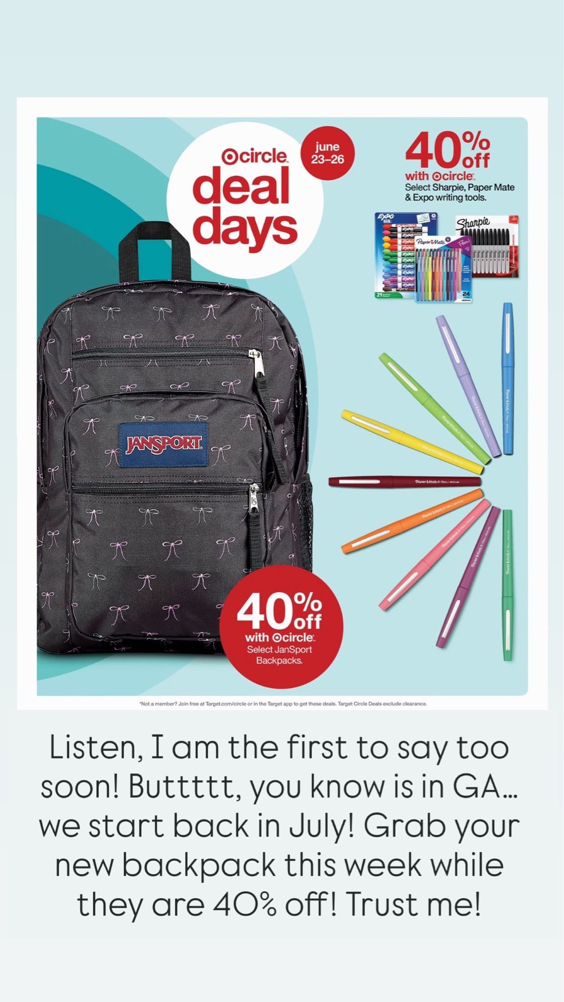 Huge selection online that 40% off. 

Back to School @Target #ad