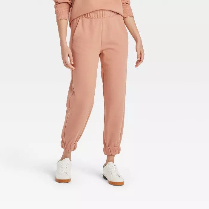 Women's High-Rise Pull-On All Day Fleece Ankle Jogger Pants - A New Day™ | Target