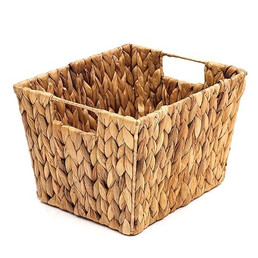11.5"L x 10"W x 8"H Hyacinth Storage Basket with Handles, Rectangular, by Trademark Innovations | Amazon (US)