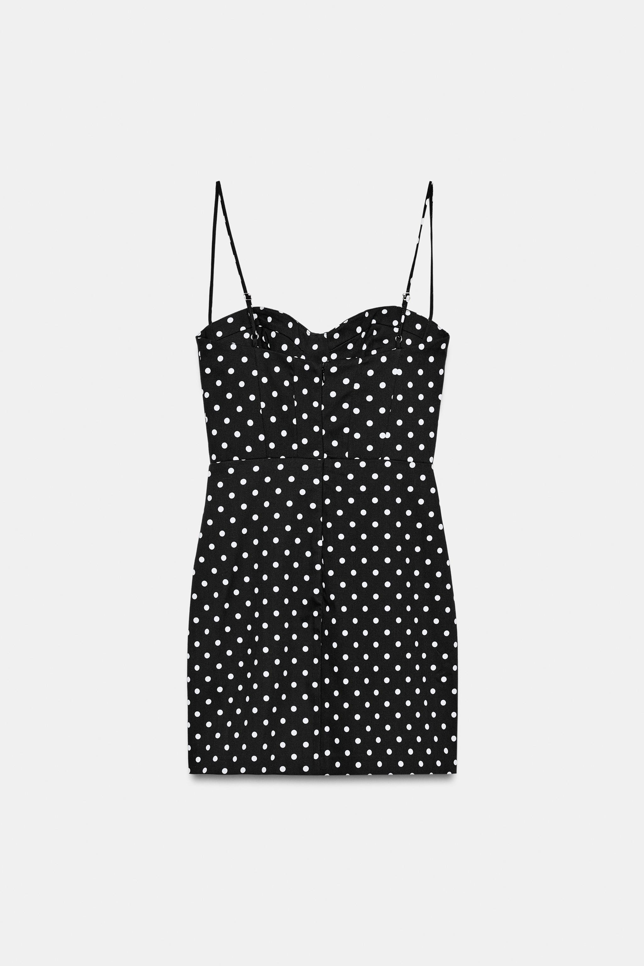MINIKLEID MIT PUNKTEN UND TR\u00c4GERN | Zara US