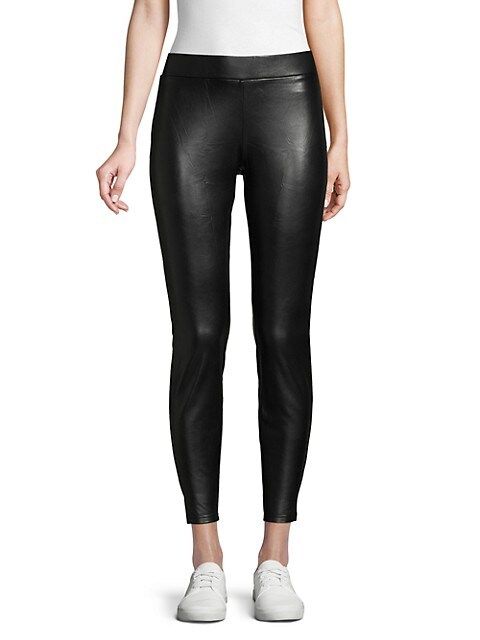Hue Faux Leather Cropped Leggings on SALE | Saks OFF 5TH | Saks Fifth Avenue OFF 5TH (Pmt risk)