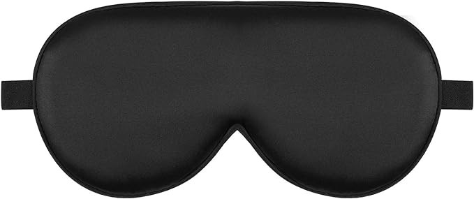 Alaska Bear Natural Silk Sleep Mask, Blindfold, Super Smooth Eye Mask (Black) | Amazon (US)