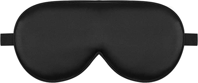 Alaska Bear Natural Silk Sleep Mask, Blindfold, Super Smooth Eye Mask (Black) | Amazon (US)