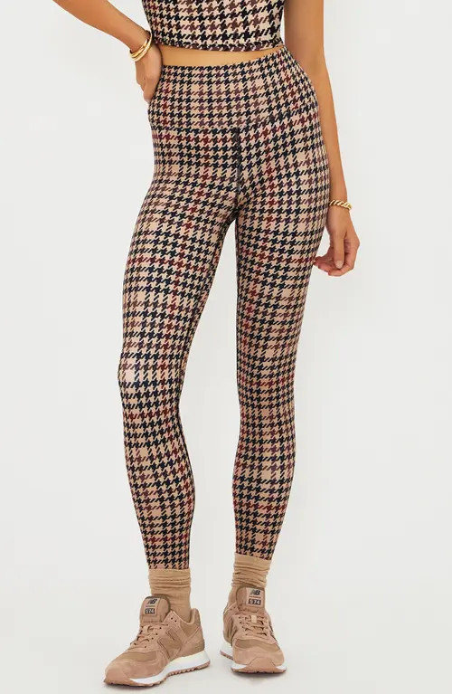 Beach Riot Piper Leggings in Midnight Houndstooth at Nordstrom, Size Large | Nordstrom