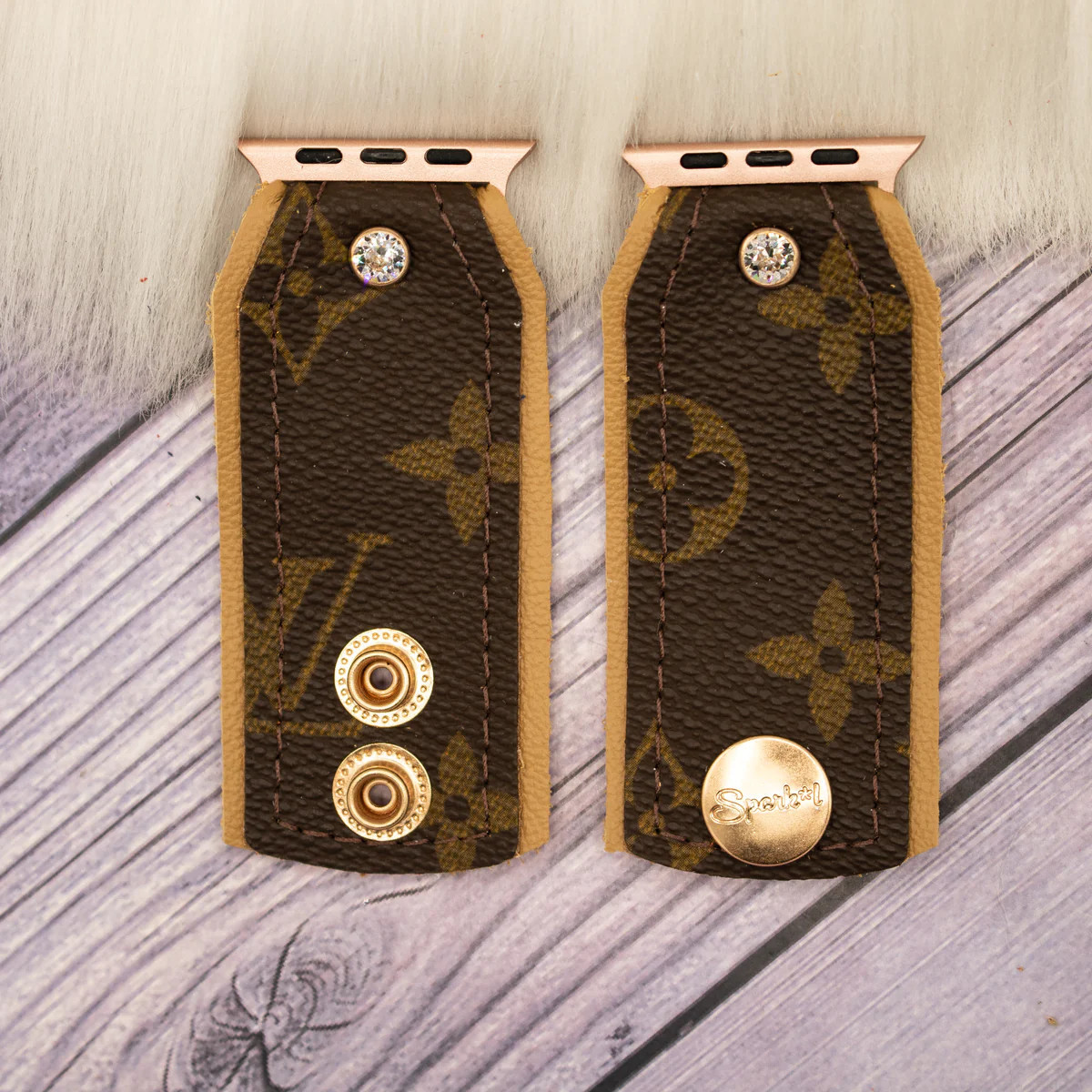 Open Box - (XS) Bow Band in Upcycled Lv Monogram (Apple Watch 42/44/45mm) | Sparkl