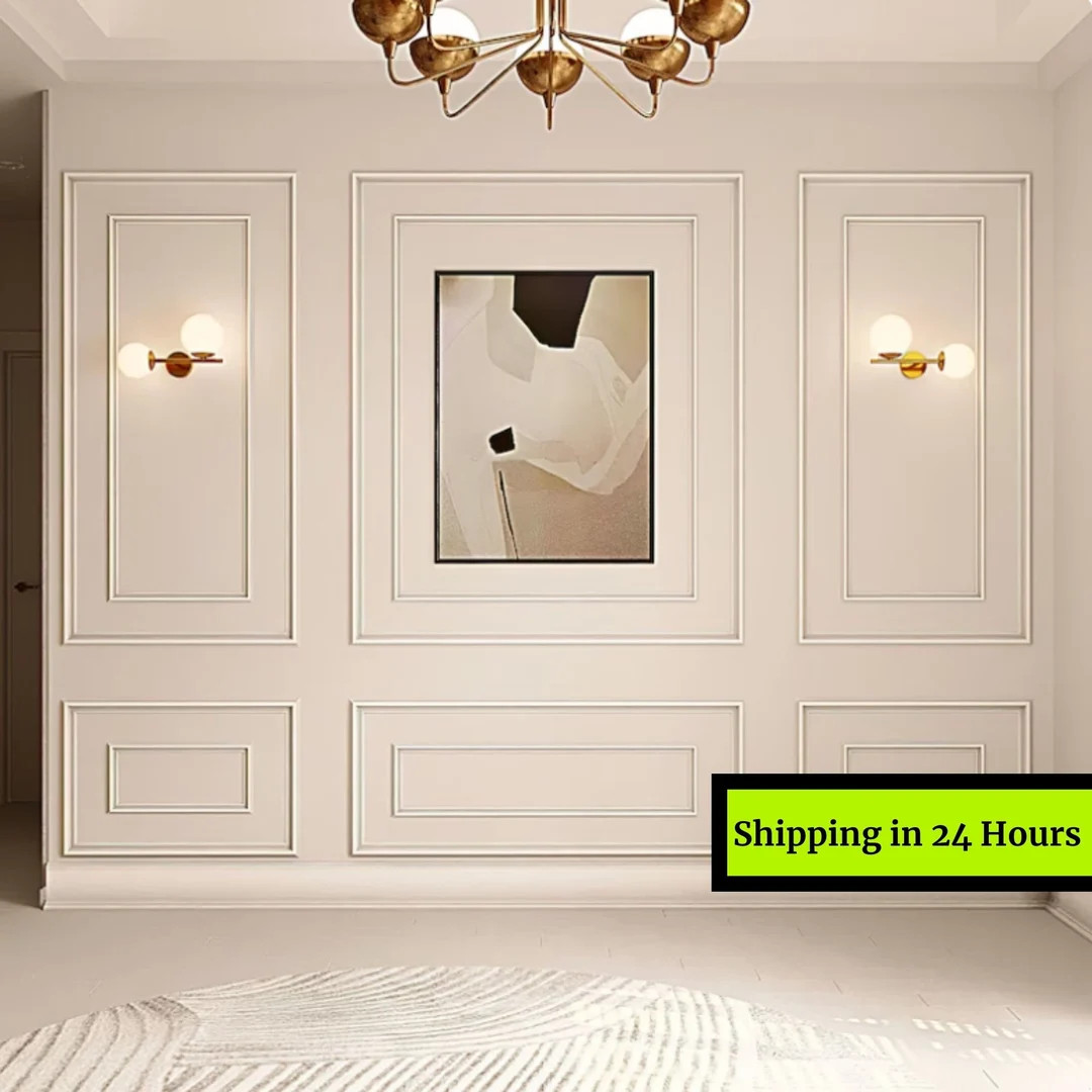 Primed Wall Moulding Kit, Ready to Go Wall Paneling Kit Wall Paneling Wainscoting Kit Pre-cut Bes... | Etsy (US)