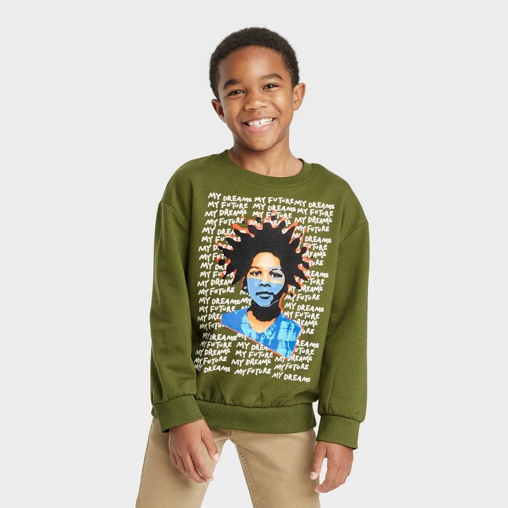 Black History Month Kids' My Dreams, My Future Pullover Sweatshirt - Green | Target