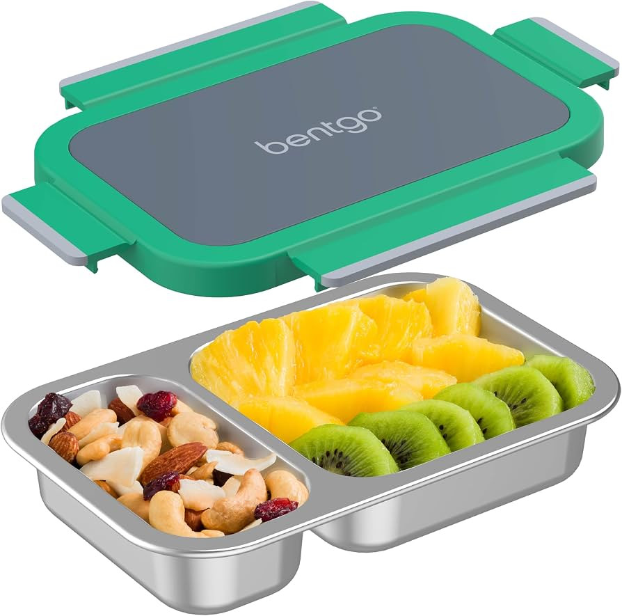 Bentgo Stainless Steel Snack Box - Leak-Proof, 2 Compartments, 2-Cup Capacity, Ideal for Kids 3+,... | Amazon (US)