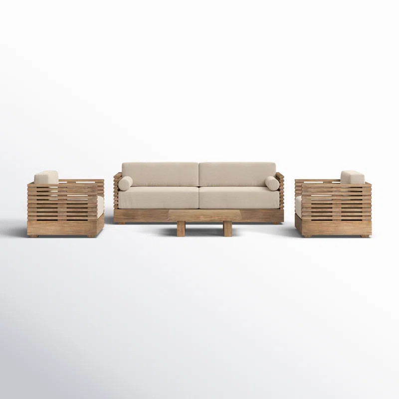 Aerilyn Eucalyptus 5 - Person Patio Conversation Set with Cushions | Wayfair North America