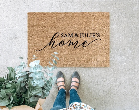 LARGE Custom Doormat Last Name Doormat Housewarming Gift | Etsy | Etsy (US)